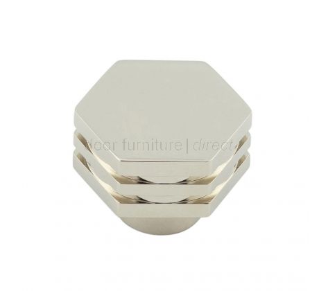 Hoxton Nile Hexagonal Stepped Cabinet Knob 30mm