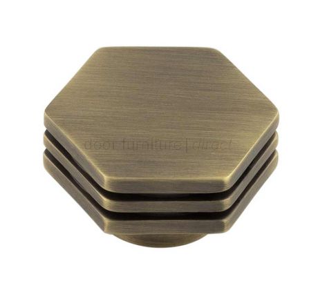 Hoxton Nile Hexagonal Stepped Cabinet Knob 40mm