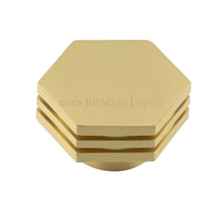 Hoxton Nile Hexagonal Stepped Cabinet Knob 40mm