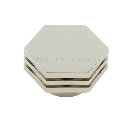 Hoxton Nile Hexagonal Stepped Cabinet Knob 40mm