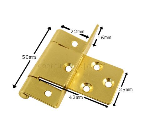 Cranked Hinges Electro Brassed in Pairs