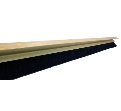 Oak Effect PVC Brush Draught Excluder 838mm