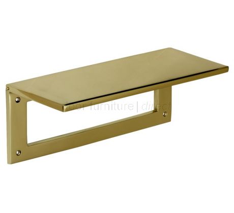 Polished Brass Internal Tidy with Draught Excluder 260x88mm