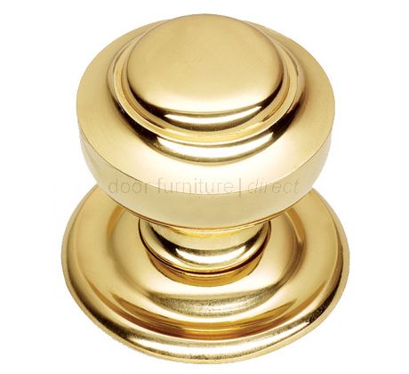 Brass Tiered Centre Door Knob 76mm