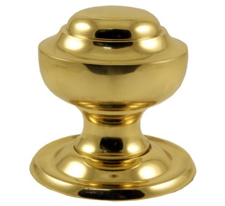 Brass Tiered Centre Door Knob 76mm
