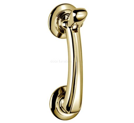 Polished Brass Bow Door Knocker 135x42mm