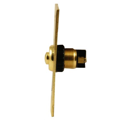 Polished Brass Flat Bell Push 76x32mm