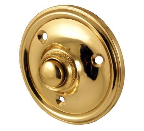 Polished Brass Circular Bell Push 60mm