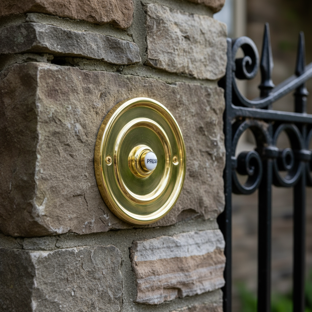 Brass Circular Bell Push with China Press 100mm