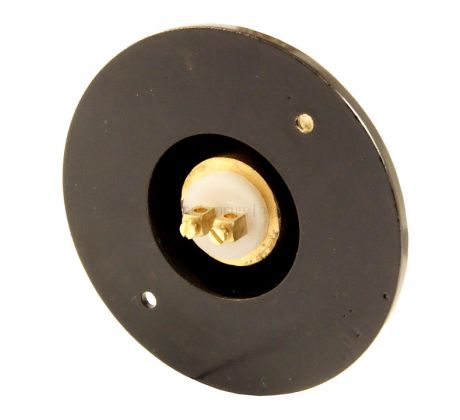 Brass and Black Visitors Bell Push 81mm