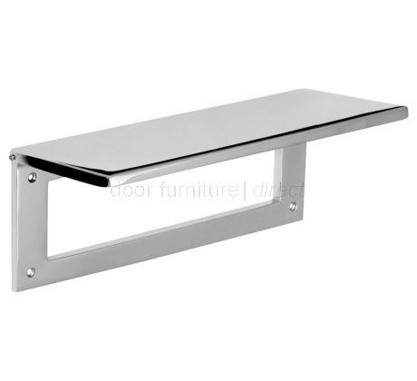 Polished Chrome Internal Tidy with Draught Excluder 260x88mm