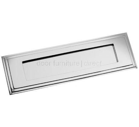 Chrome Horizontal Edwardian Letter Plate 282x89mm