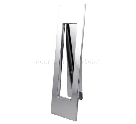 Chrome Vertical Victorian Letter Plate 229x67mm