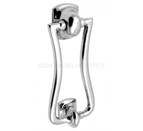 Polished Chrome Slim Diplomat Door Knocker 185x80mm