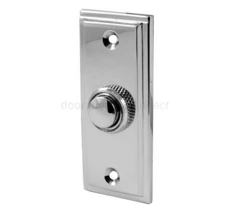 Polished Chrome Stepped Bell Push 76x32mm