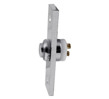 Polished Chrome Profile Bell Push 73x23mm