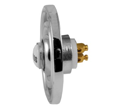 Polished Chrome Circular Bell Push with China Press 60mm