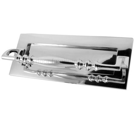 Polished Chrome Grab Handle Letter Plate 254x102mm