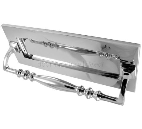 Polished Chrome Grab Handle Letter Plate 254x102mm