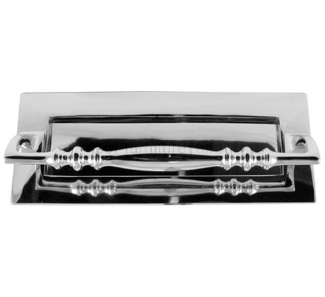 Polished Chrome Grab Handle Letter Plate 254x102mm