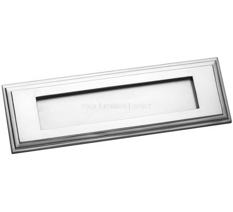 Satin Chrome Horizontal Edwardian Letter Plate 282x89mm