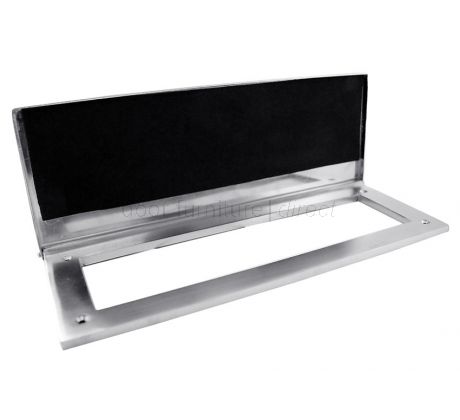 Satin Chrome Internal Tidy with Draught Excluder 310x113mm
