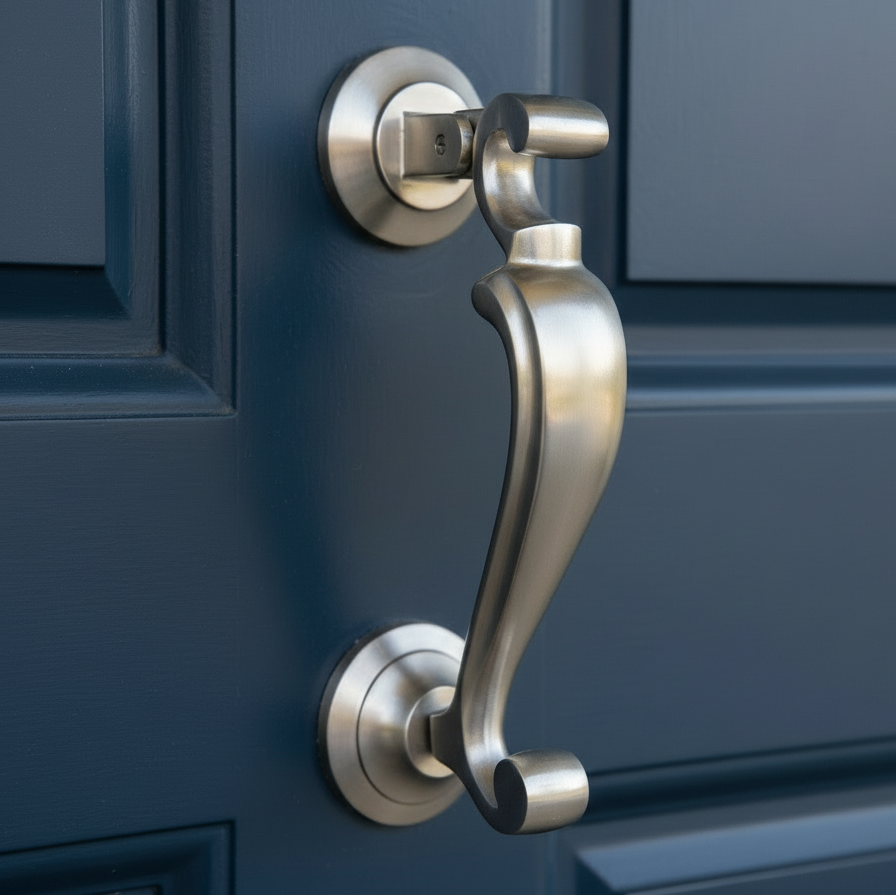 Satin Chrome Profile Doctor Knocker 190x49mm