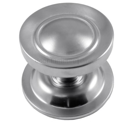 Satin Chrome Victorian Centre Door Knob 83mm