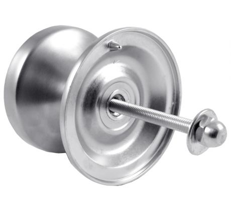 Satin Chrome Victorian Centre Door Knob 83mm