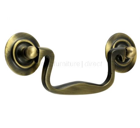 Antique Brass Swan Neck Handle 89mm