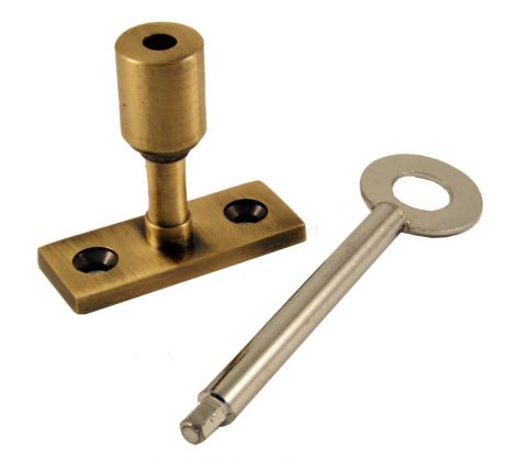 Antique Brass Locking Casement Stay Pin