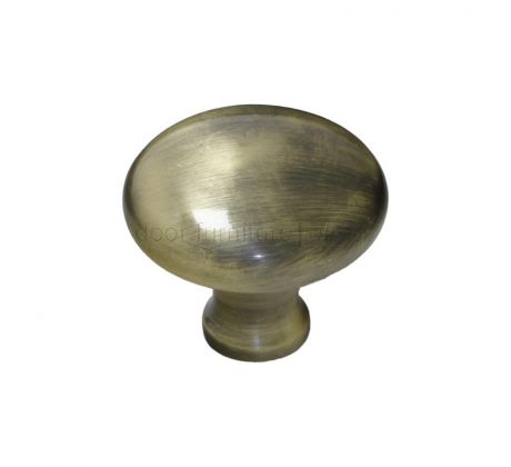Antique Brass Bun Cabinet Knob