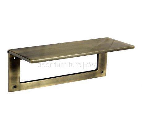 Antique Brass Internal Tidy with Draught Excluder 315x115mm