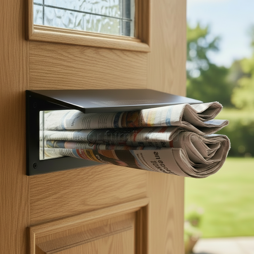 Matt Black Internal Tidy with Draught Excluder 260x88mm