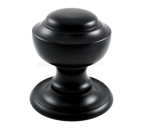 Matt Black Tiered Centre Door Knob 73mm