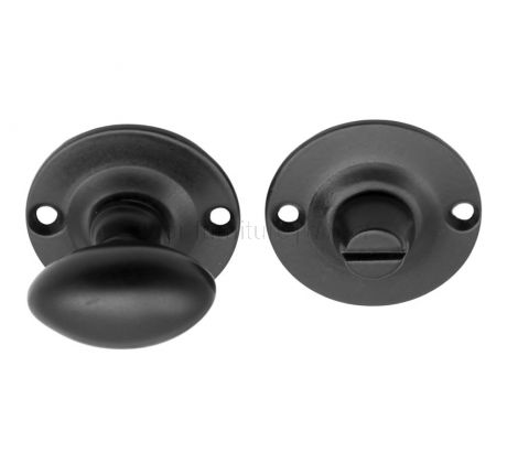 Matt Black Oval Bathroom Turn and Release