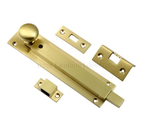 Satin Brass Straight Locking Bolt 152x36mm