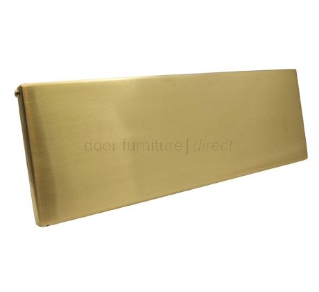 Satin Brass Internal Tidy with Draught Excluder 260x88mm