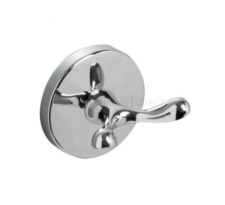 Lily Polished Chrome Double Robe Hook