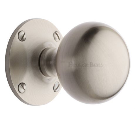 Westminster Satin Nickel Ball Mortice Door Knobs 64mm