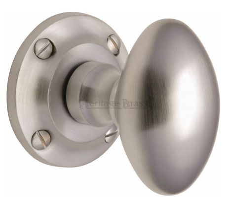 Suffolk Satin Nickel Oval Mortice Door Knobs