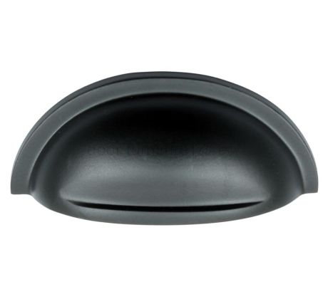 Matt Black Concealed Drawer Pull 90x45mm