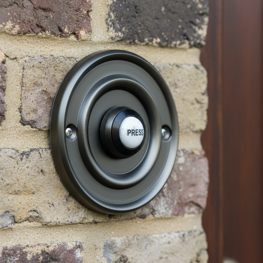 Prima Dark Bronze Circular Bell Push 76mm DB1419