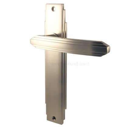 Satin Nickel Art Deco Latch Door Handles