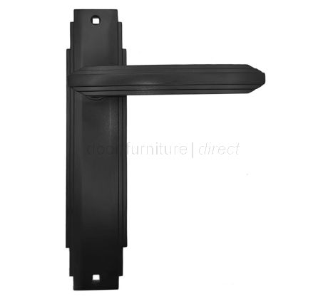Matt Black Art Deco Latch Door Handles