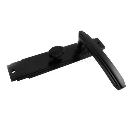 Matt Black Art Deco Bathroom Door Handles