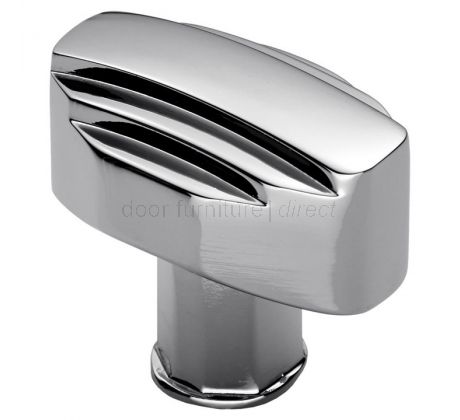 Polished Chrome Art Deco Cabinet Knob 30x20mm