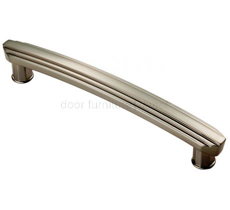 Satin Nickel Art Deco Cabinet Handle 190mm