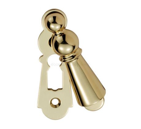 Delamain Large Covered Polished Brass Escutcheon 73x23mm