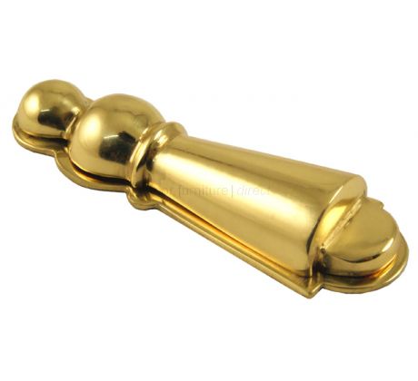 Delamain Large Covered Polished Brass Escutcheon 73x23mm